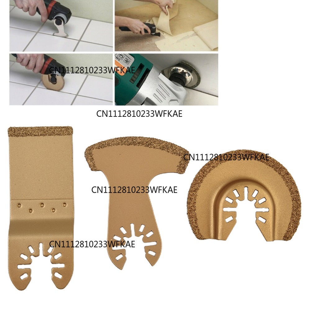 Grout Saw Removal - 3-teiliges Hartmetall-Oszillier-Multitool-Renovierungssäge-Set, professionelles Sägeblatt, Werkzeuge zum