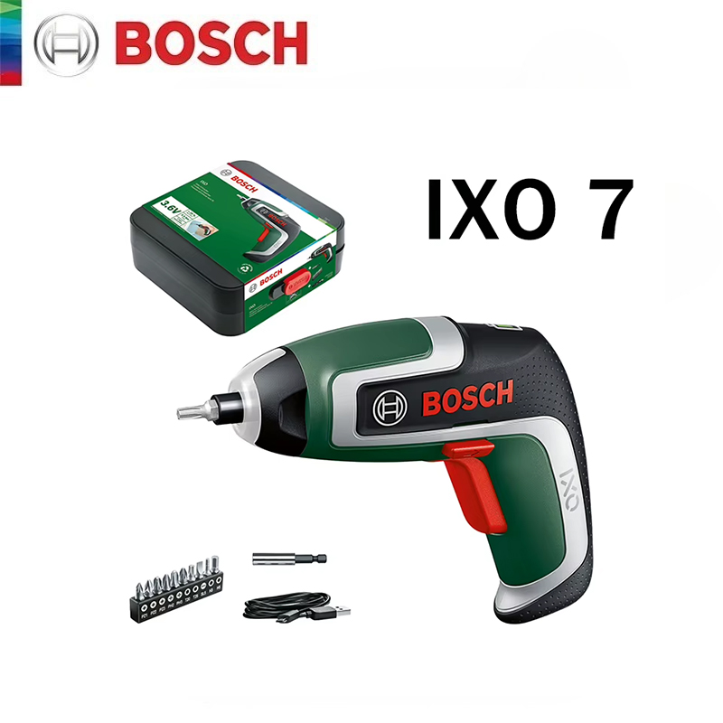 Power Drill Cordless - Bosch Kabelloser Elektroschrauber IXO7 USB-Aufladbarer Mini-Elektrobohrer