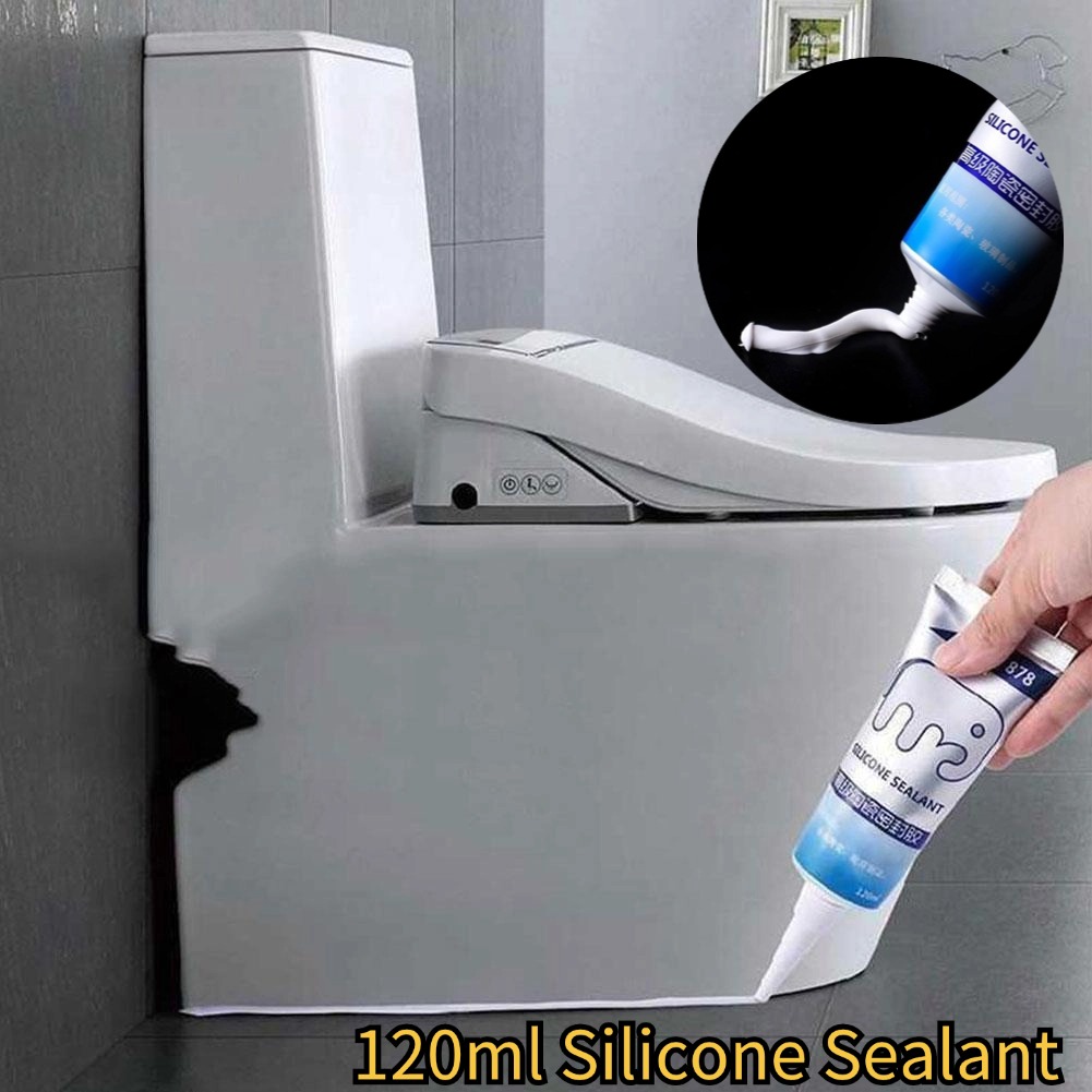 Bathroom Caulk Siliconized - 120 ml Mehrzweck-Silikondichtstoff, wasserdicht, formbeständig, schnell