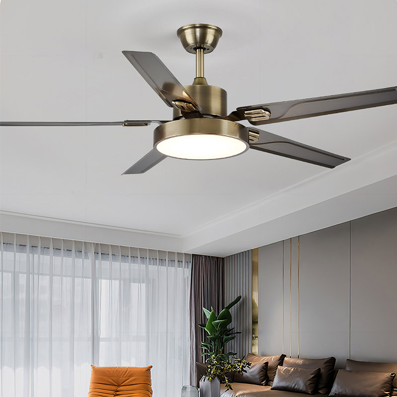Ceiling Fan Mount - Retro-Deckenventilator mit Licht, Hochleistungs-Luftstrom, Vintage-LED-Deckenleuchte, Fernbedienung