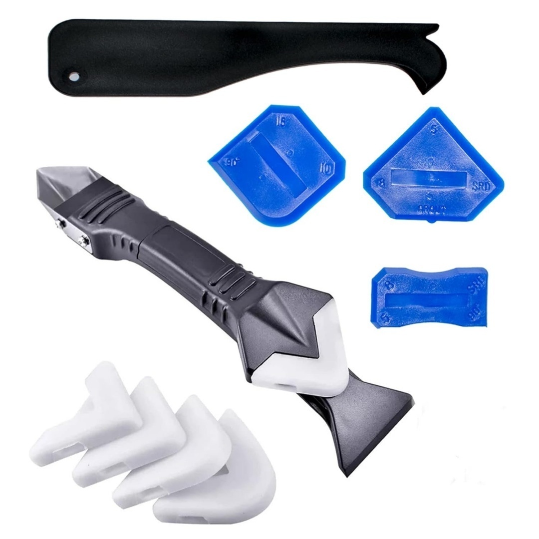 Bathroom Caulk Siliconized - Silikon-Dichtungsmittel-Entferner-Set, Glaskleber-Winkelschaber, Bodenkleber-Schaber, Dichtungsmittel-Entferner-Werkzeug, Dichtungsmittel-Entferner mit