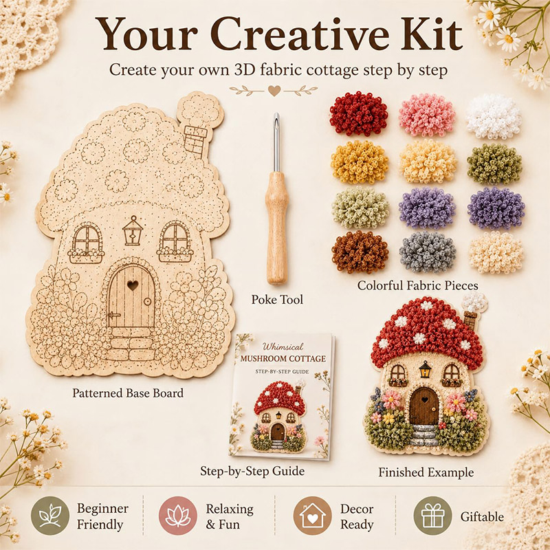 3D Pilzhaus Poke Art DIY-Set S – Home Improvement Supplies Bewertung und Preis