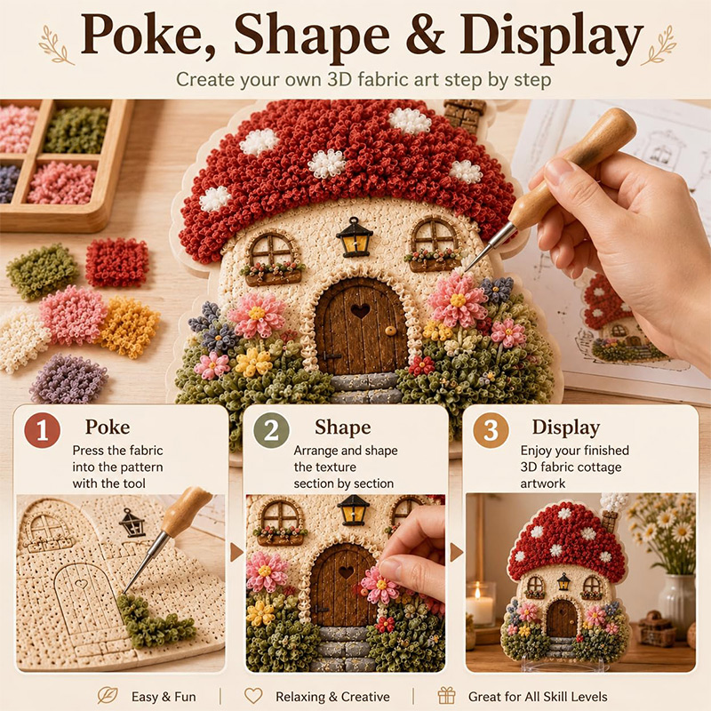 3D Pilzhaus Poke Art DIY-Set S – Home Improvement Supplies Bewertung und Preis