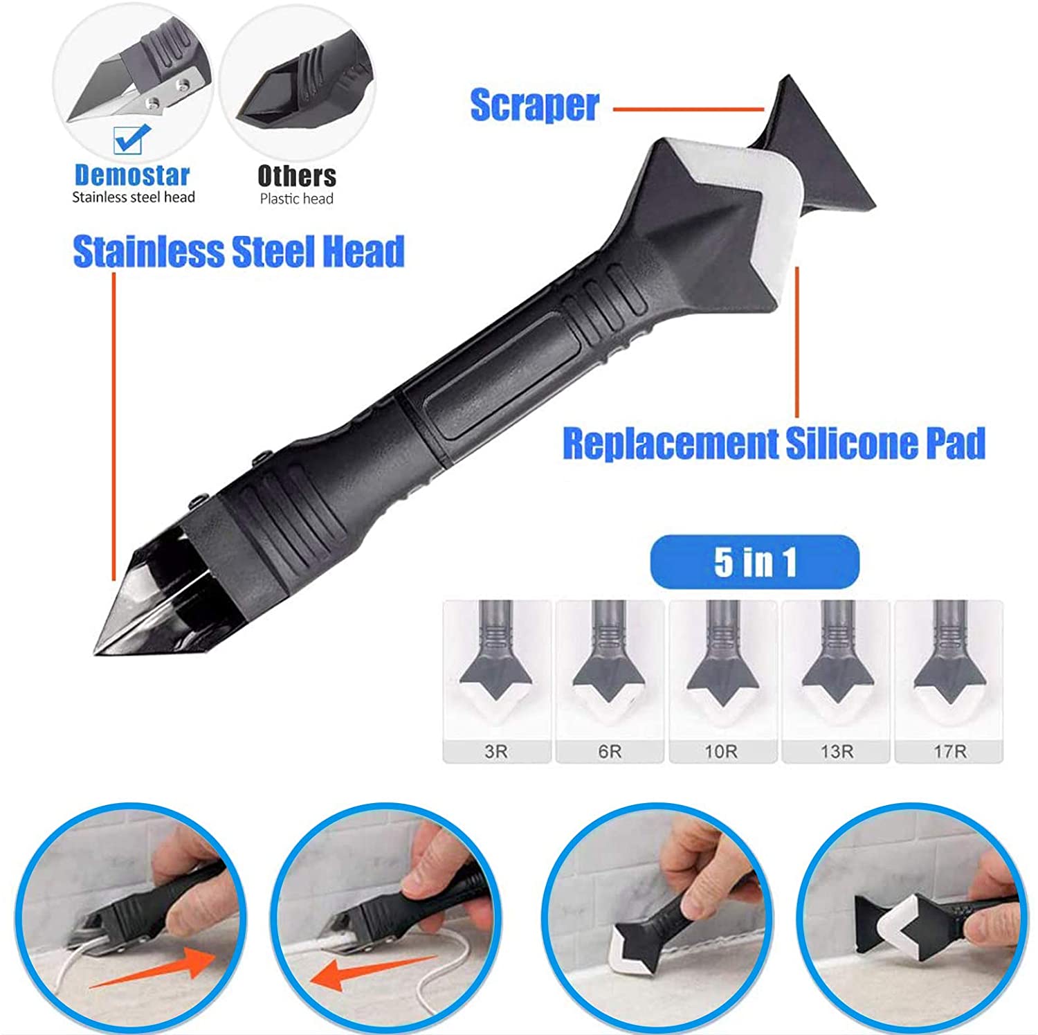 5 in 1 Silikon Abdichten Werkz – Bathroom Caulk Siliconized Bewertung und Preis