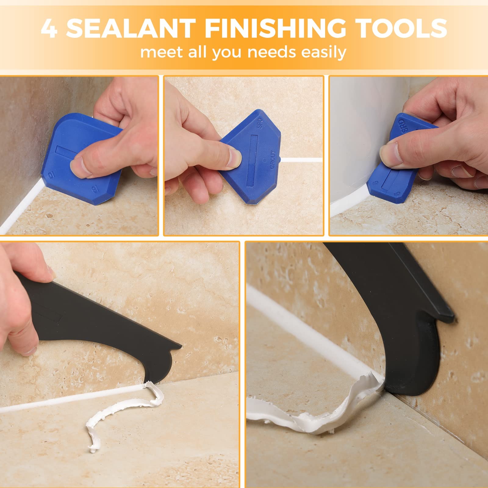 10-teiliges Silikon-Dichtungsw – Bathroom Caulk Siliconized Bewertung und Preis